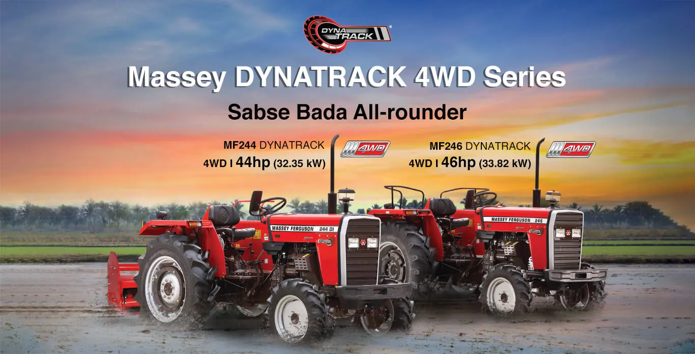 Massey Dynatrack 4WD Series | Sabse Bada All  - rounder | Desktop Banner